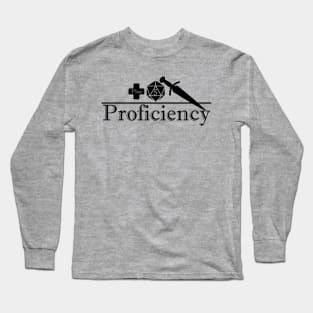 Plus Five Proficiency Black Logo Long Sleeve T-Shirt